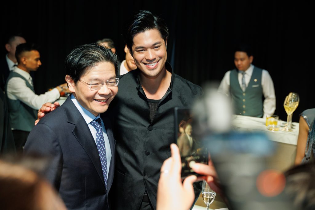 Singapore’s Prime Minister and Minister for Finance Lawrence Wong with Singapore-born Hollywood actor Ross Butler_credit to Marina Bay Sands