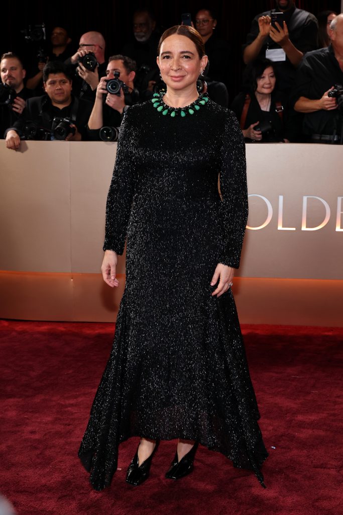 BEVERLY HILLS, CALIFORNIA - JANUARY 11: (FOR EDITORIAL USE ONLY) Maya Rudolph attends the 83rd Annual Golden Globe Awards at The Beverly Hilton on January 11, 2026 in Beverly Hills, California. (Photo by Amy Sussman/Getty Images)