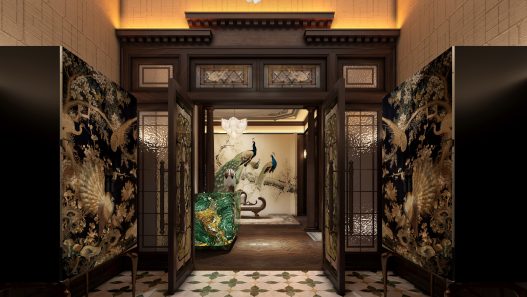 Lobi Klub Shanghai 67 Pall Mall di Grand Mansion, Shanghai, Tiongkok.